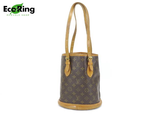 1円 ヴィトン M42238 モノグラム バケットPM ポーチ付 ショルダーバッグ DH074