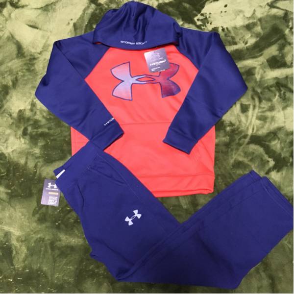新品 アンダーアーマー コールド ジュニア ストームパーカーSET YLG 2