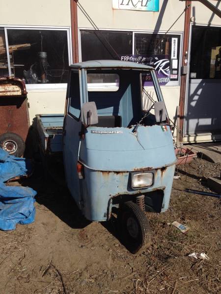 ベスパカー Piaggio Ape50 Vespa Car レストア部品取り 販売証明 ベスパカー Piaggio Ape50 Vespa Car レストア部品取り 販売証明