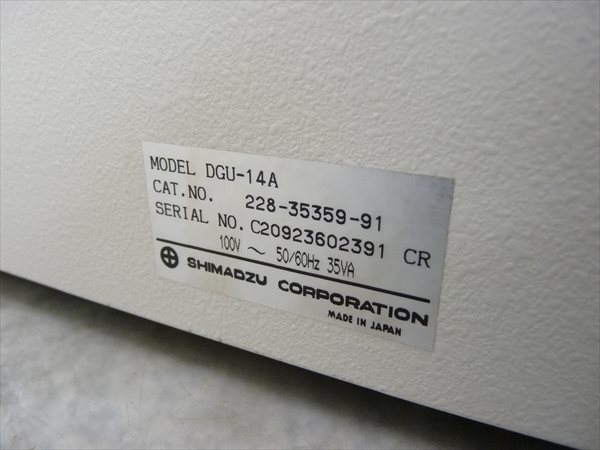 現状品☆SHIMADZU/島津製作所☆DEGASSER/デガッサ 脱気装置 クロマト用