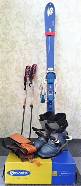 スキー板 ブーツ23cm セット スキーセット 板 118cm 、ブーツ23cm