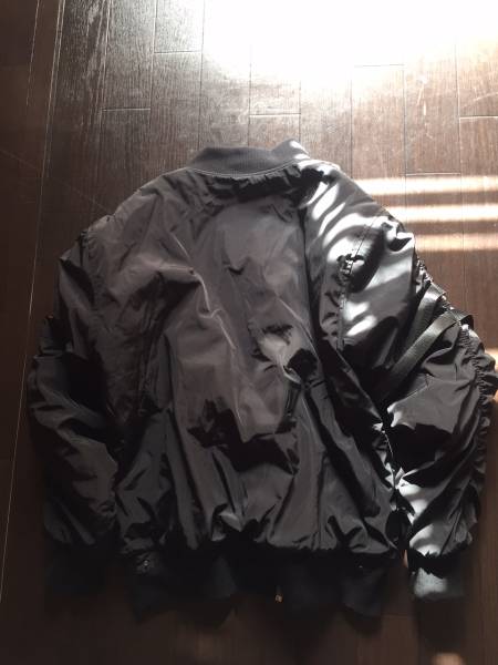 美品 MA-1 ジャケット club no1z 黒 ブラック 大きめサイズ