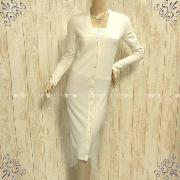 ★美品★theory★セオリー★サイズS/P 薄手毛 裏地無しニット カーデワンピ