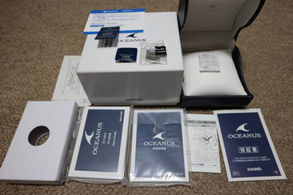CASIO OCEANUS OCW-S3000-1AJF 本体以外 箱 取説 余りコマ セット