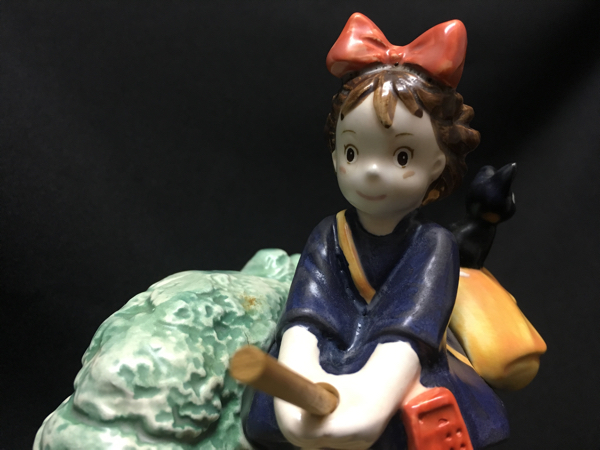 当時物 魔女の宅急便 オルゴール キキ ジジ ♪ルージュの伝言♪ 陶器製