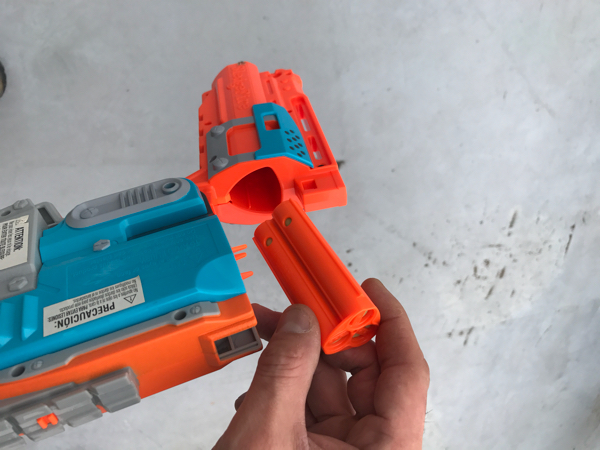 ナーフ NERF スレッジファイヤー 3発同時発射機構。中古、完動品。箱