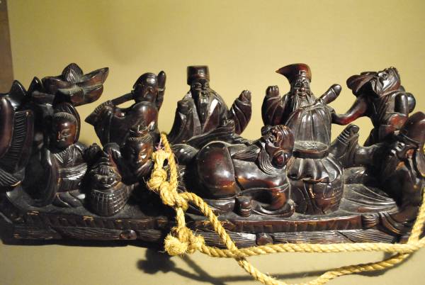 八福神 中国？ 木彫り 置物 縁起物 七福神 アンティーク