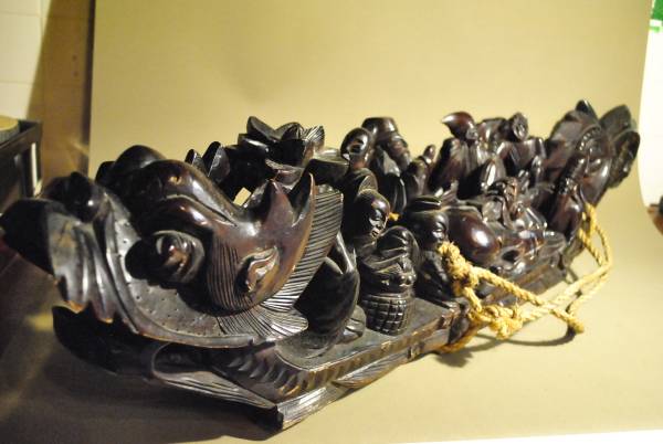 八福神 中国？ 木彫り 置物 縁起物 七福神 アンティーク