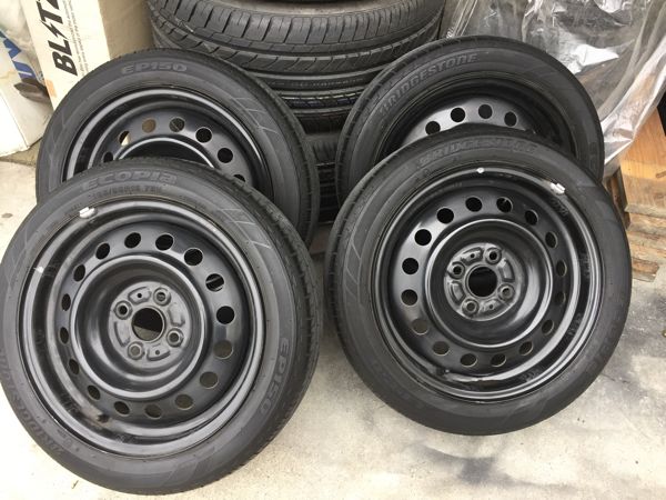 165/55R15 15インチ PCD100 4穴 4H 鉄 てっちん USDM 旧車 軽流用に 軽