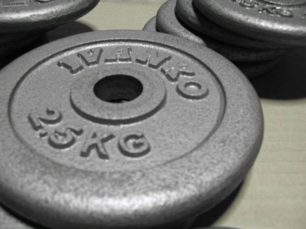 IVANKO ダンベル バーベル プレート 2.5kg×2 1.25kg×8 0.5kg×8