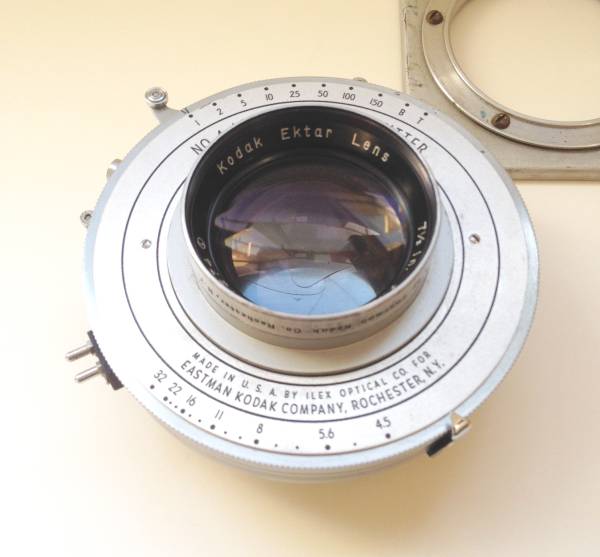 Kodak Ektar 190mm F4.5 大判 動作確認済 1948年製 Kodak Ektar 7 1/2 inch(190mm) f4.5 コダック・エクター lens レア名