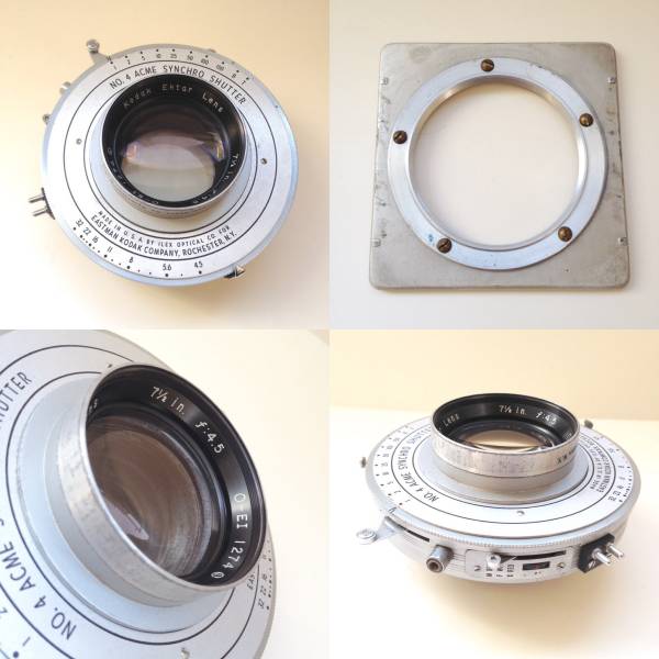 Kodak Ektar 7 1/2 inch(190mm) f4.5 コダック・エクター lens レア名