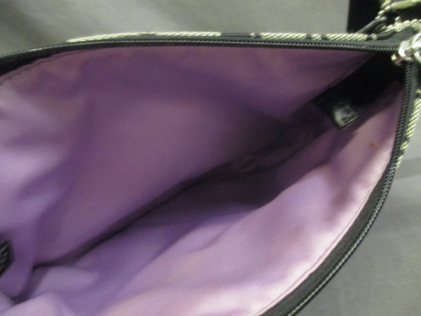 コーチ ショルダーバッグ 美品 シグネチャー柄 - アイボリー×黒