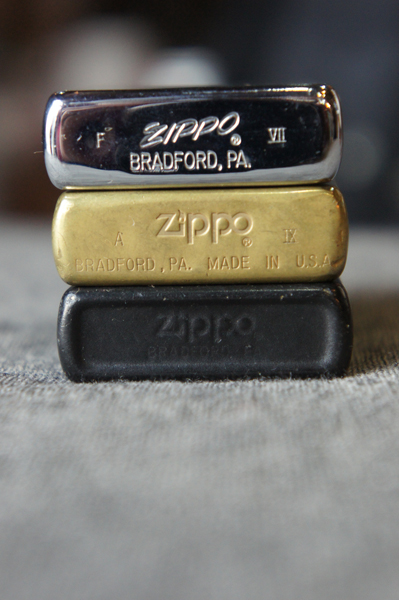 Zippoライター3個セット 1983年ブラック 1991年WIND-PROOF 1993年ブラス地 ハワイ刻印