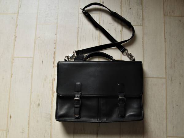 COACH トートバッグ 2way ビジネス A4 ブラック レザー 美品 COACH コーチ メンズ ビジネスバッグ ブリーフケース 2wayショルダー