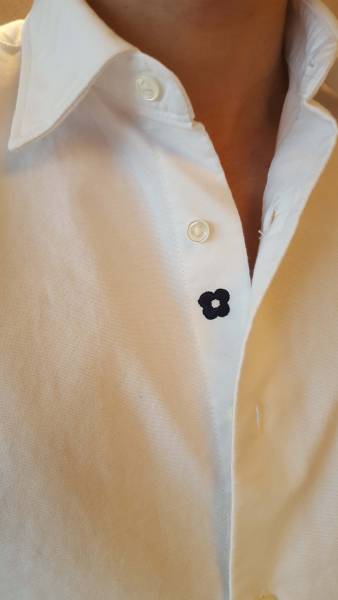 ★新品 LARDINI オックスフォードコットンシャツ (M) ラルディーニコラボ／ホワイト 白 綿シャツ