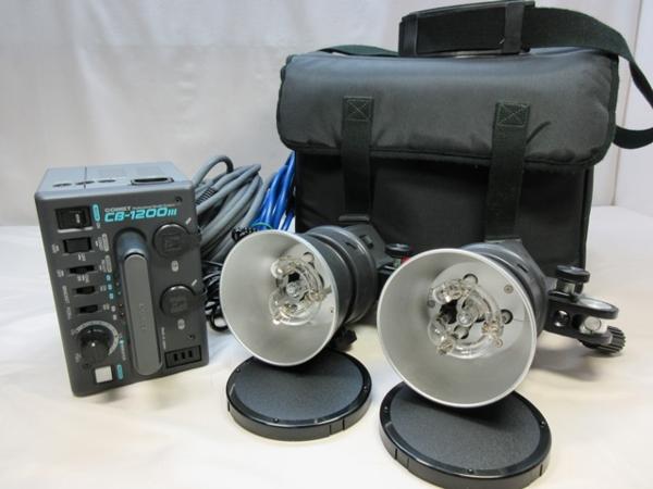 COMET コメット CB-1200Ⅲ 業務用ストロボ CLX-25miniH×2台 純正ソフトケース付 中古品_1