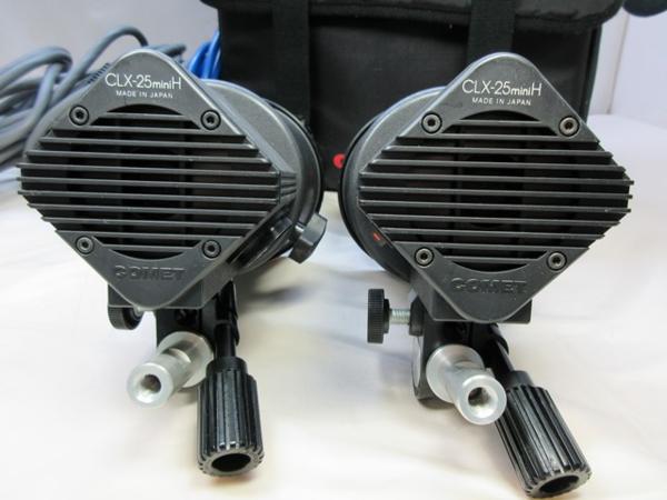 COMET コメット CB-1200Ⅲ 業務用ストロボ CLX-25miniH×2台 純正ソフトケース付 中古品_4