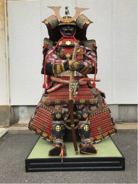 等身大 甲冑 島津義弘 兜鎧一式 白キツネ 武具 脛当 防具 五月人形 