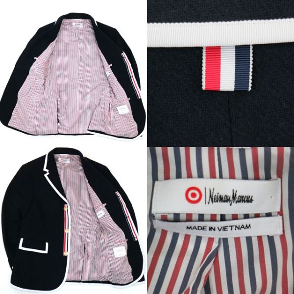 THOM BROWNE×Neiman Marcus トムブラウン ウールブレザー 金ボタン (S 
