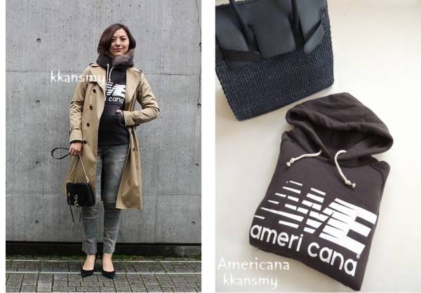 AMERICANA - アメリカーナ ニューバランスパロディパーカー アメリカーナ - プルオーバーパーカー AMERICANA Americana