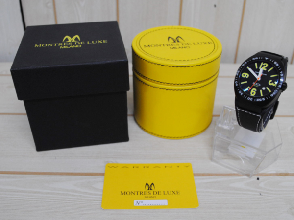 MONTRES DE LUXE モントレスデラックスONLYTIMEオンリータイムBLACK AVIOブラック アヴィオ●メンズ腕時計ウォッチ シンプル/黒AV40QZG●LM