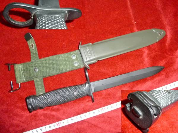 アメリカ軍・M16用M8A1バイヨネット・真鍮合法刀身精巧複製品