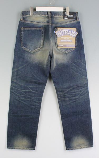 未使用品 NITRAID ダメージ&リペア加工 デニムパンツ M インディゴ