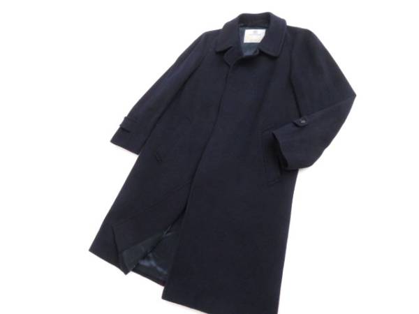 美品○イングランド製 アクアスキュータム カシミヤ100％ 比翼 ロング