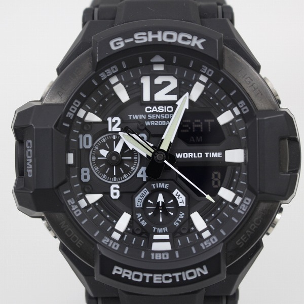 カシオ G-SHOCK グラビティマスター スカイコックピット アナデジモデル GA-1100-1AJF【いおき質店】美品
