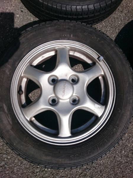 スバル純正 13inch × 145⁄80R13 PCD100 4穴 プレオ ヴィヴィオ スバル 
