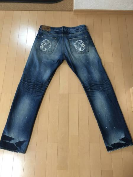 BBC ice cream USED加工バック宇宙飛行士刺繍デニムパンツ Size【34】【中古美品】