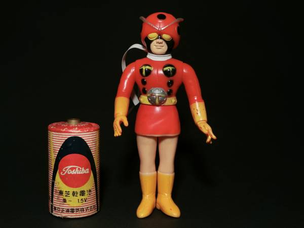 当時物 ポピー 電波人間タックル ソフビ人形/仮面ライダーストロンガー（石森章太郎/昭和レトロ玩具/特撮ヒーロー/アニソン）