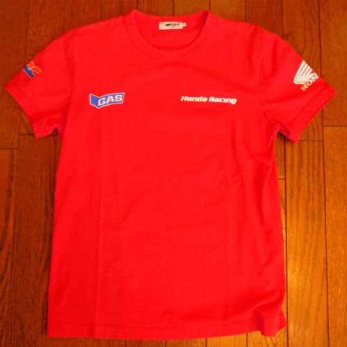 ガス GAS HONDA Tシャツ トップス レッド 赤 Mサイズ イラン製(文字 