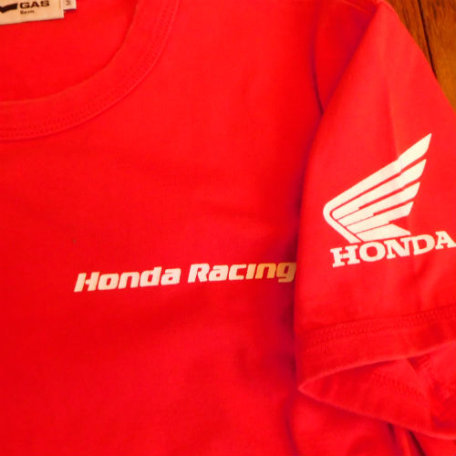 ガス GAS HONDA Tシャツ トップス レッド 赤 Mサイズ イラン製(文字 