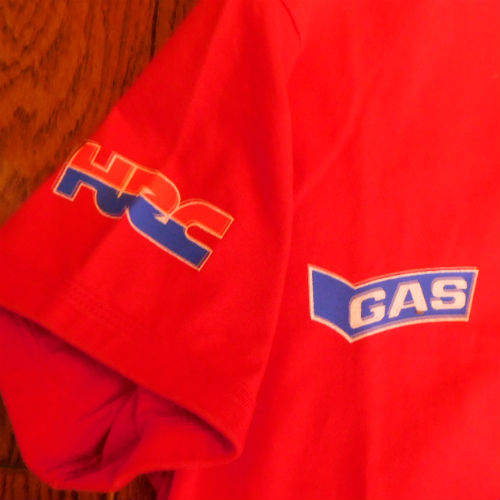 ガス GAS HONDA Tシャツ トップス レッド 赤 Mサイズ イラン製(文字 