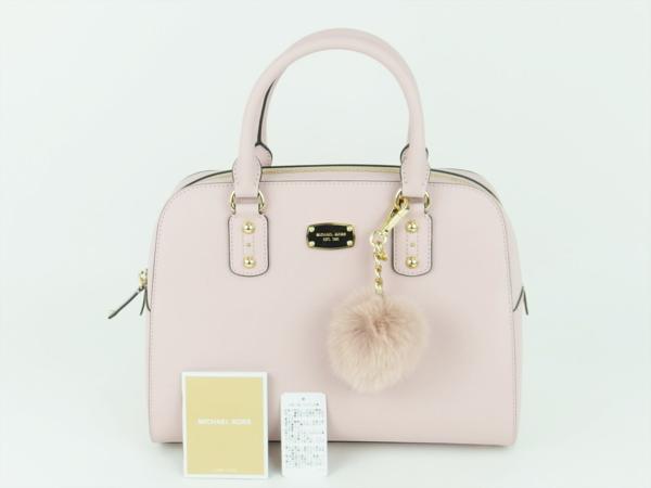 □MICHAEL KORS　マイケルコース　ハンドバッグ　ファーチャーム付