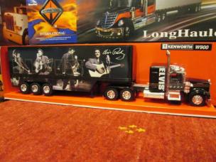 W900 PRESLEY 1:32 KENWORTH BLACK TRAILER TRUCK ELVIS Kenworth