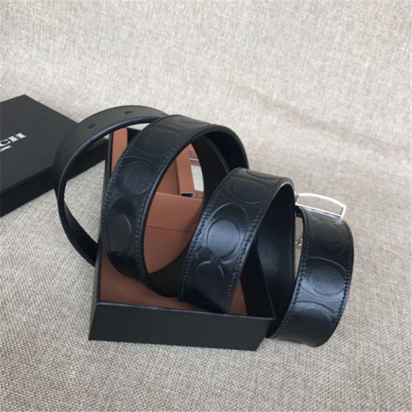 COACH 小物 メンズ ベルト コーチアウトレット レザー シグネチャー F66125 SVCBUブラック