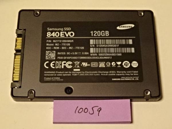 2.5 Samsung SSD 840EVO 120GB // 10059