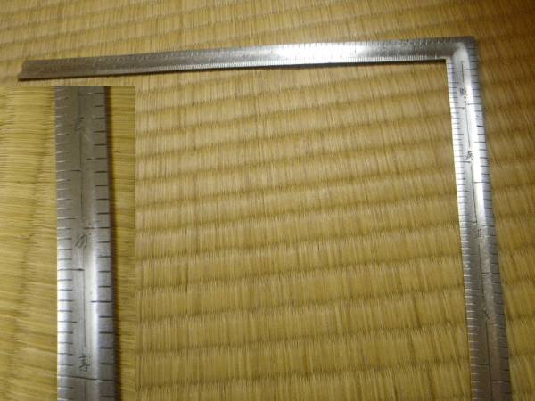 新潟 三条 「十 一尺六寸五分 裏目 漢字 さしがね 曲尺 差金 ニイガタ MATSUI DOKI 差し金 カネ十 大工道具 墨付け