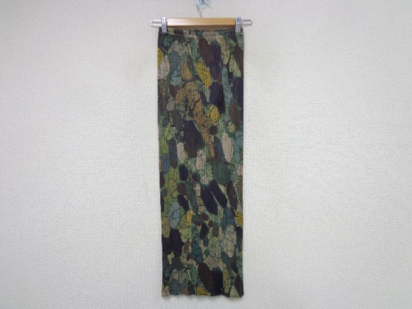 美品 PLEATS PLEASE プリーツプリーズ イッセイミヤケ 総柄 プリーツ