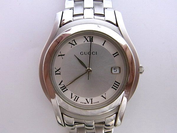 1円～ GUCCI グッチ 5500M シルバー メンズ クォーツ 時計 男性用 か行