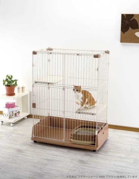 ○破格！猫用ケージ♪ リッチェル ラクリーンケージ 700H ピンク 新品