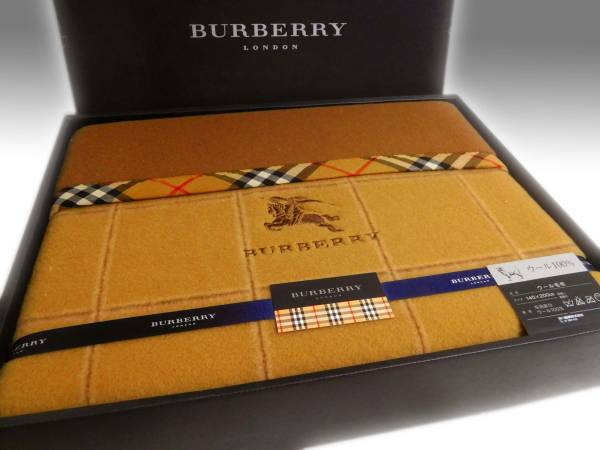 寝具 Burberry London バーバリー ウール毛布 140×200cm