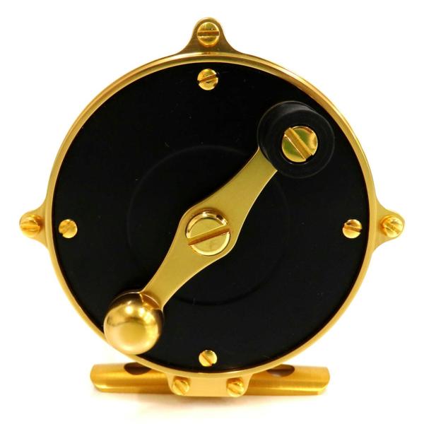 中古 PEERLESS ピアレス フライリール フライフィッシング/釣り具/ケース付き 7M ゴールド 釣具