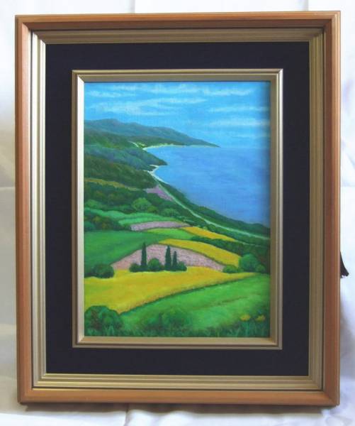 油彩　はるか連山を望む　　雲海 洋次 作　　F4号