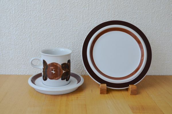 ARABIA アラビア●ロスマリン/Rosmarinコーヒーカップ＆ソーサー＆プレートφ17セット