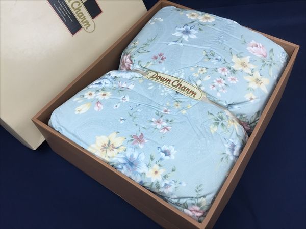 セ103　京都西川　ローズ　ダウンケット　羽毛肌布団　150㎝×200㎝