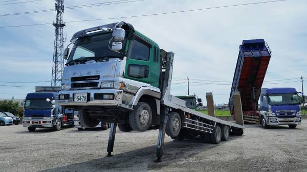 H9年式　三菱　S.グレート　セルフローダー　自動歩み　超美車　4軸低床　車検付き　71万キロ　実走行　最大積載量13000kg　 25t　売りきり_1